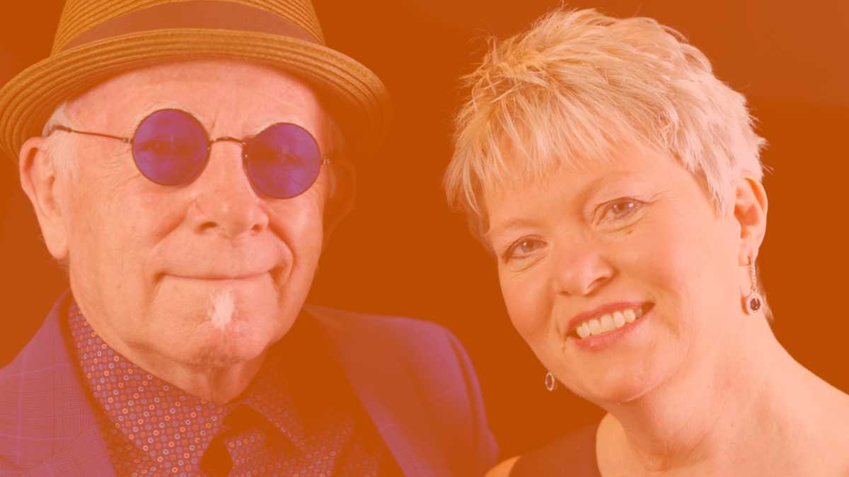 Photo of Bill Sample & Darlene Cooper, cropped and edited for the Rhythm Changes Podcast (Wild Blue Herons, You & I)